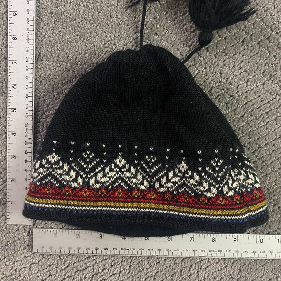 Vintage Dale of Norway Beanie Hat 2002 Salt Lake City USA Olympics Wool Black - Picture 5 of 8